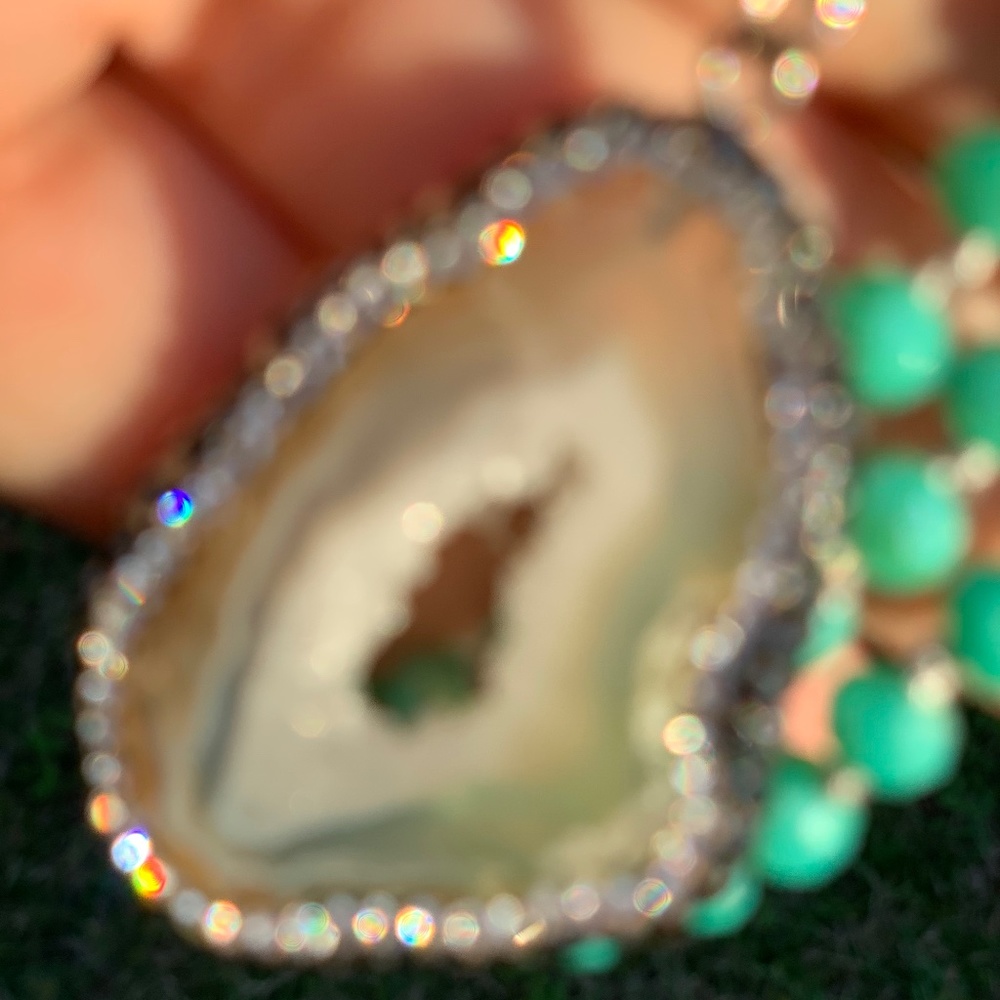 🎉HP🎉Beautiful sliced Agate Geode Necklace | JG Jewels - Picture 9 of 13